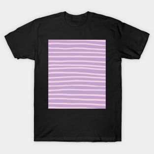 Lilac Abstract Mudcloth Lines Pattern T-Shirt
